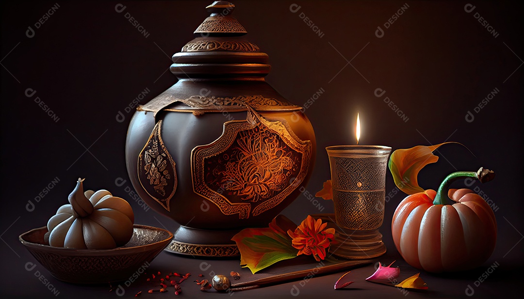 Diwali o triunfo da luz e bondade Festival hindu das luzes celebração Diya lamparinas a óleo 24 de outubro.