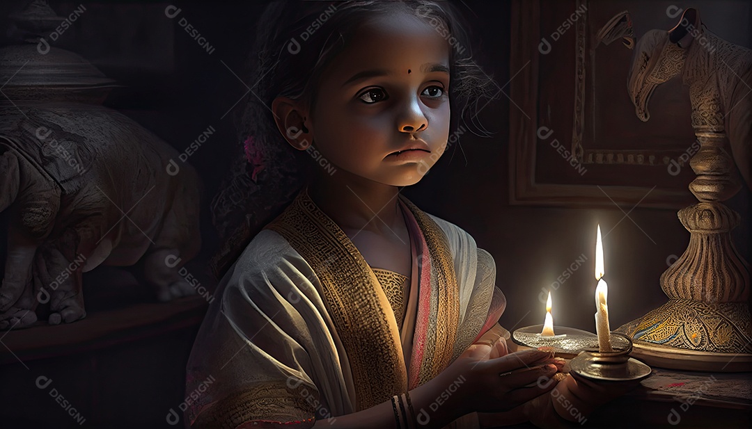 Diwali o triunfo da luz e bondade Festival hindu das luzes celebração Diya lamparinas a óleo 24 de outubro.