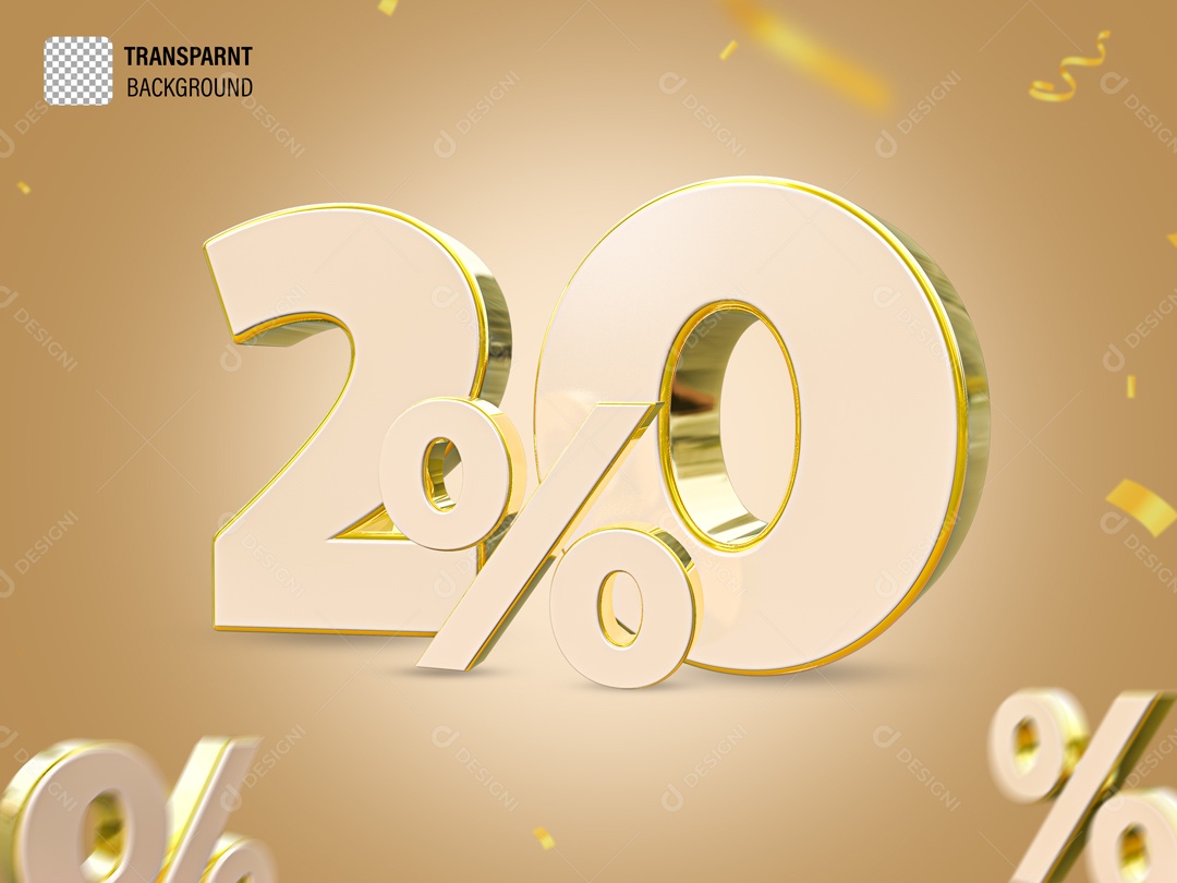 Elemento Com Numero 20% De Desconto Para Composição PSD