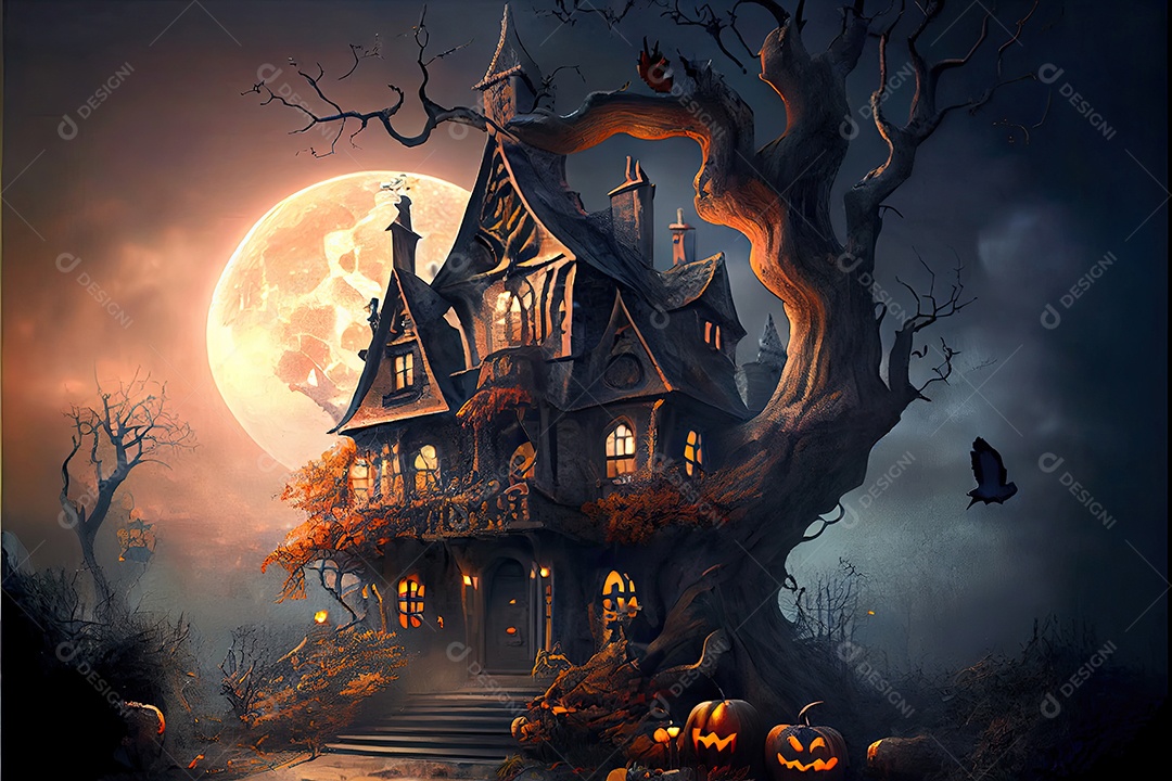 Dia de Halloween olhos de Jack O lanternas doces ou travessuras Samhain Todas as Relíquias véspera de todos os santos assustador Horror Fantasma Demônio background 31 de outubro.