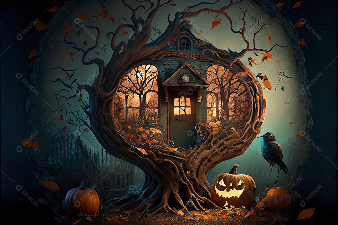 Dia de Halloween olhos de Jack O lanternas doces ou travessuras Samhain Todas as Relíquias véspera de todos os santos assustador Horror Fantasma Demônio background 31 de outubro.