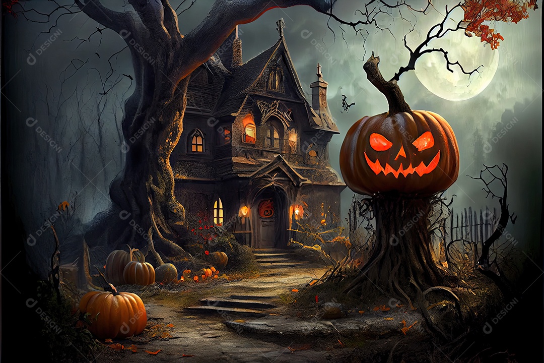 Dia de Halloween olhos de Jack O lanternas doces ou travessuras Samhain Todas as Relíquias véspera de todos os santos assustador Horror Fantasma Demônio background 31 de outubro.