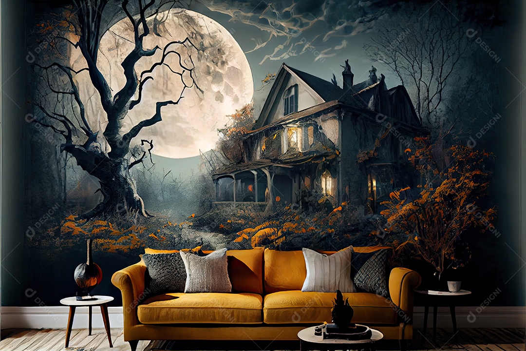 Dia de Halloween olhos de Jack O lanternas doces ou travessuras Samhain Todas as Relíquias véspera de todos os santos assustador Horror Fantasma Demônio background 31 de outubro.