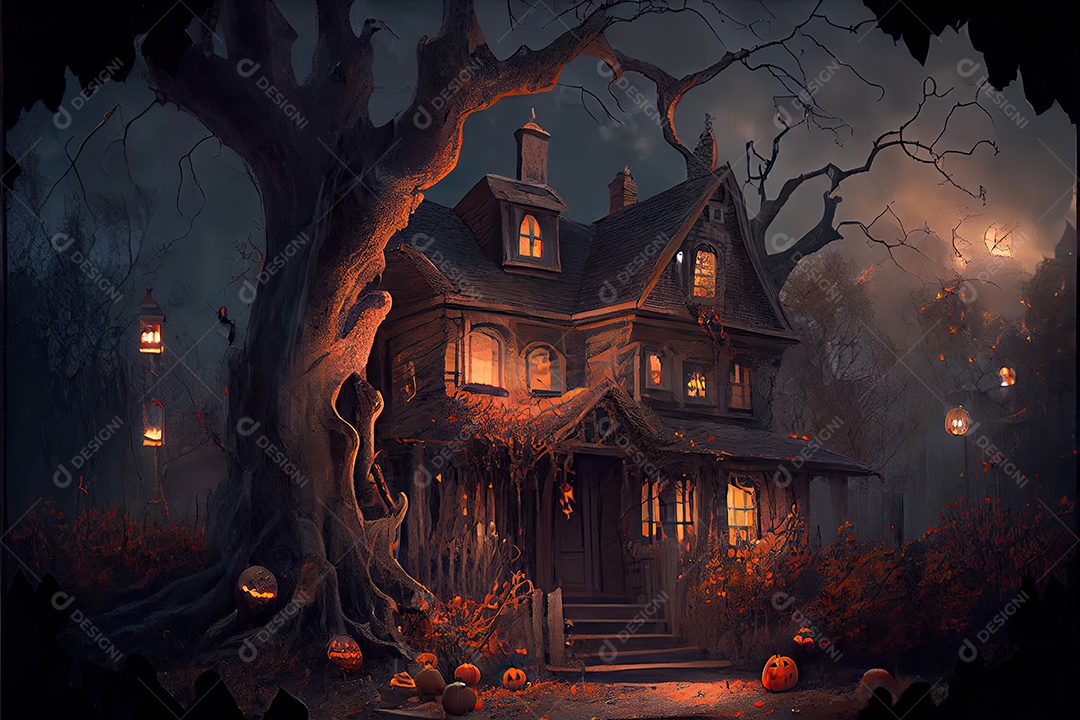 Dia de Halloween olhos de Jack O lanternas doces ou travessuras Samhain Todas as Relíquias véspera de todos os santos assustador Horror Fantasma Demônio background 31 de outubro.