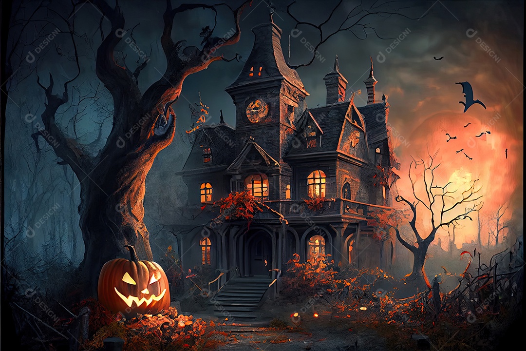 Dia de Halloween olhos de Jack O lanternas doces ou travessuras Samhain Todas as Relíquias véspera de todos os santos assustador Horror Fantasma Demônio background 31 de outubro.