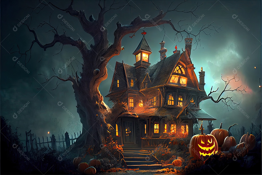 Dia de Halloween olhos de Jack O lanternas doces ou travessuras Samhain Todas as Relíquias véspera de todos os santos assustador Horror Fantasma Demônio background 31 de outubro.