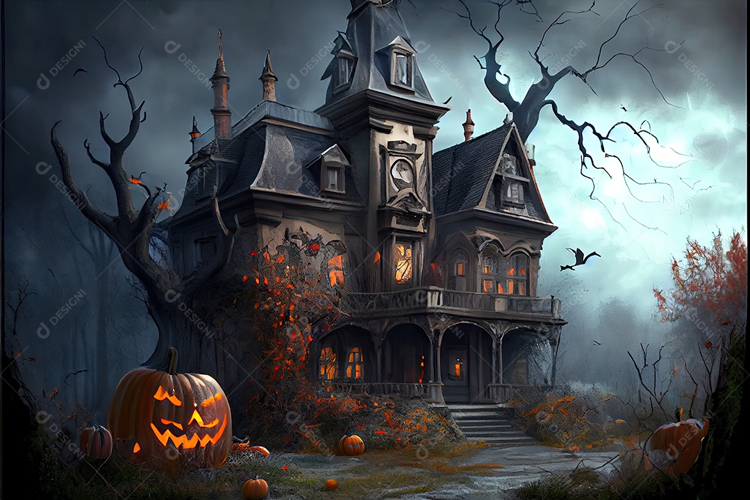 Dia de Halloween olhos de Jack O lanternas doces ou travessuras Samhain Todas as Relíquias véspera de todos os santos assustador Horror Fantasma Demônio background 31 de outubro.