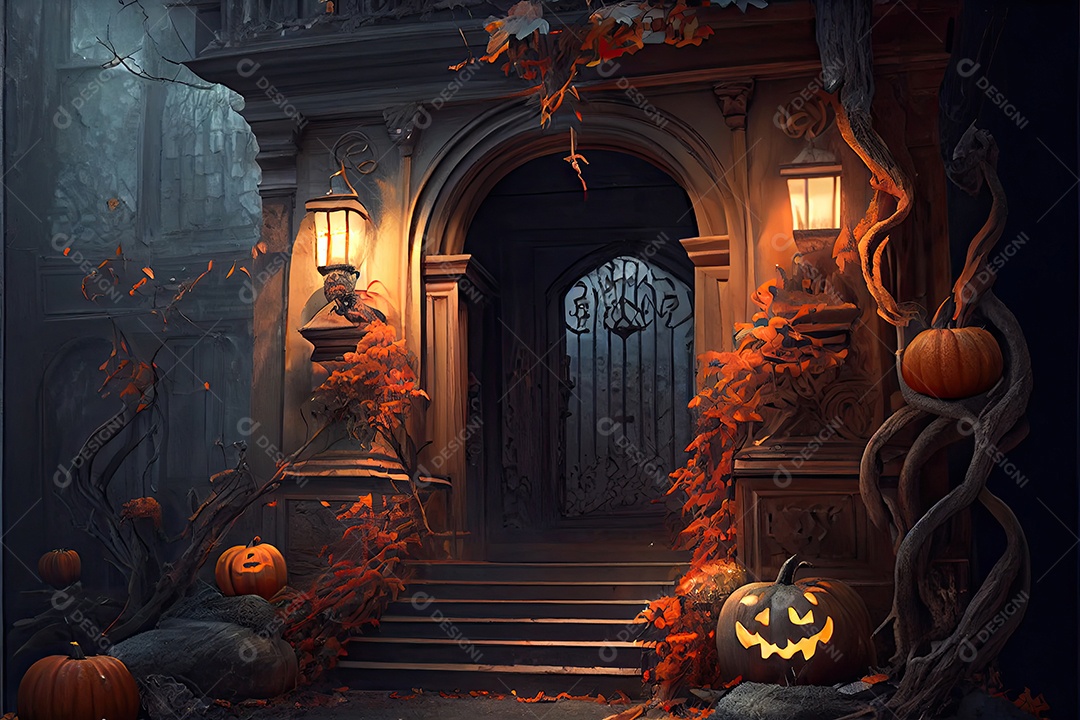 Dia de Halloween olhos de Jack O lanternas doces ou travessuras Samhain Todas as Relíquias véspera de todos os santos assustador Horror Fantasma Demônio background 31 de outubro.