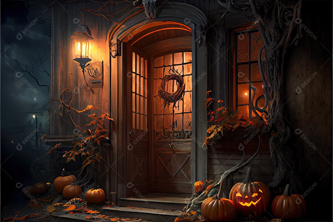 Dia de Halloween olhos de Jack O lanternas doces ou travessuras Samhain Todas as Relíquias véspera de todos os santos assustador Horror Fantasma Demônio background 31 de outubro.