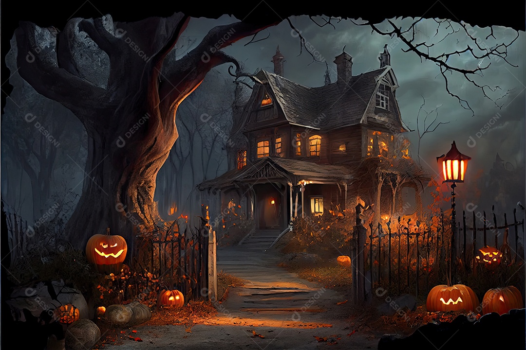 Dia de Halloween olhos de Jack O lanternas doces ou travessuras Samhain Todas as Relíquias véspera de todos os santos assustador Horror Fantasma Demônio background 31 de outubro.