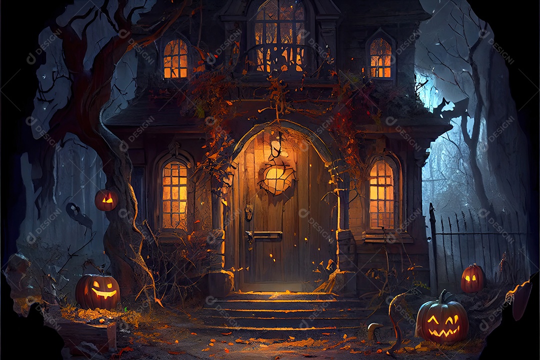 Dia de Halloween olhos de Jack O lanternas doces ou travessuras Samhain Todas as Relíquias véspera de todos os santos assustador Horror Fantasma Demônio background 31 de outubro.