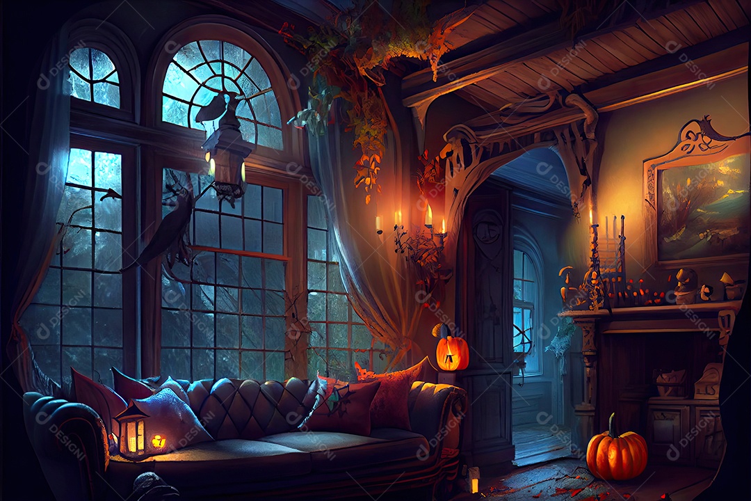 Dia de Halloween olhos de Jack O lanternas doces ou travessuras Samhain Todas as Relíquias véspera de todos os santos assustador Horror Fantasma Demônio background 31 de outubro.