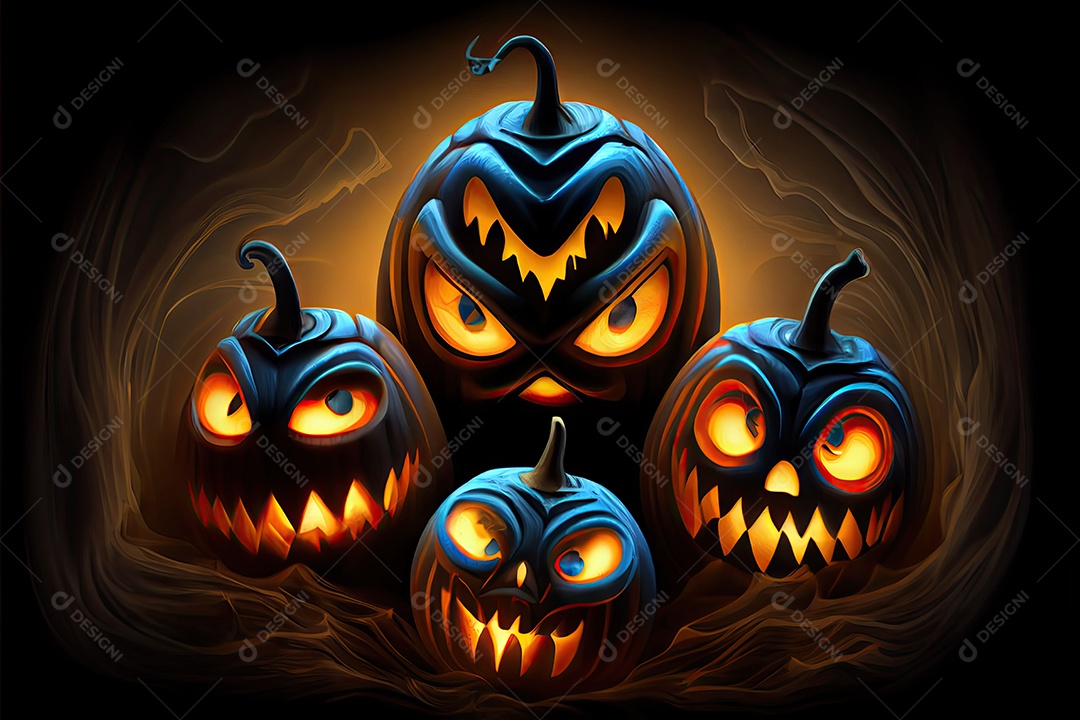 Dia de Halloween olhos de Jack O lanternas doces ou travessuras Samhain Todas as Relíquias véspera de todos os santos assustador Horror Fantasma Demônio background 31 de outubro.