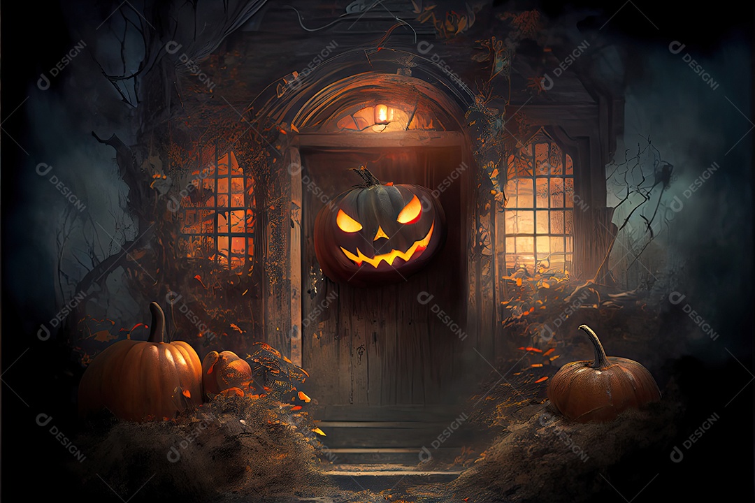 Dia de Halloween olhos de Jack O lanternas doces ou travessuras Samhain Todas as Relíquias véspera de todos os santos assustador Horror Fantasma Demônio background 31 de outubro.