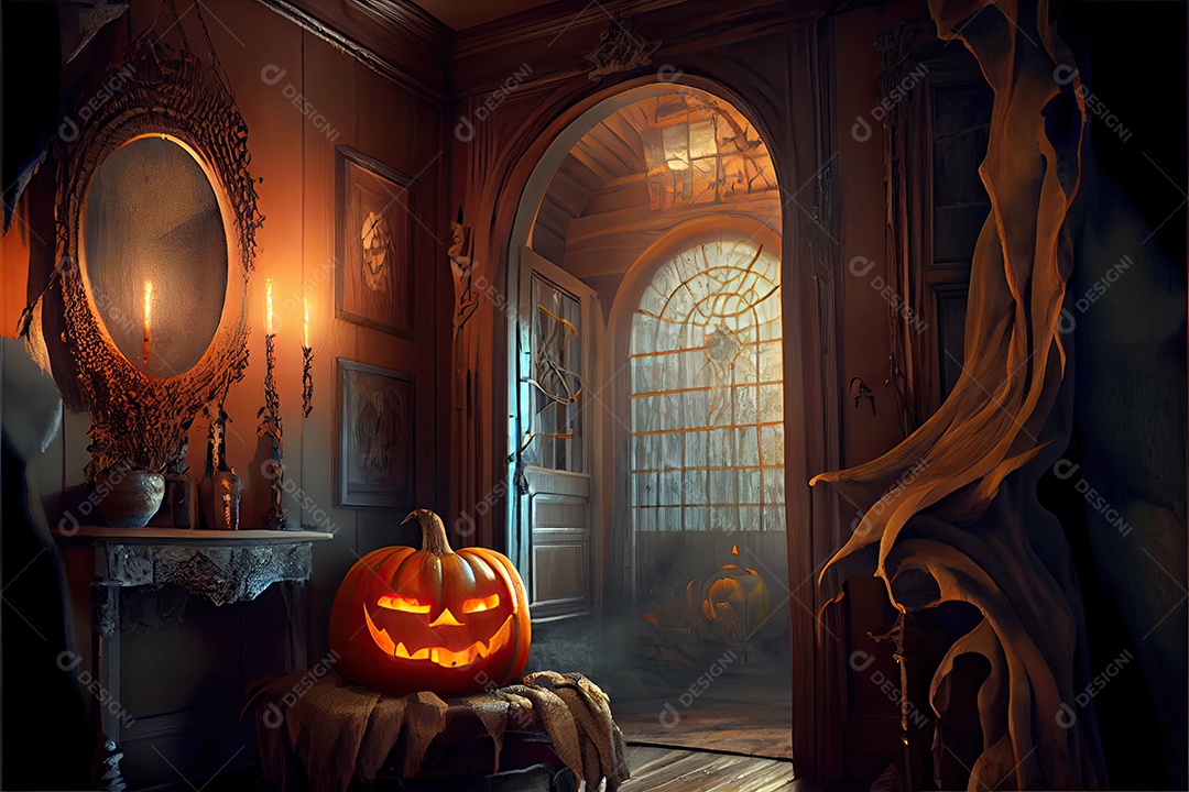 Dia de Halloween olhos de Jack O lanternas doces ou travessuras Samhain Todas as Relíquias véspera de todos os santos assustador Horror Fantasma Demônio background 31 de outubro.