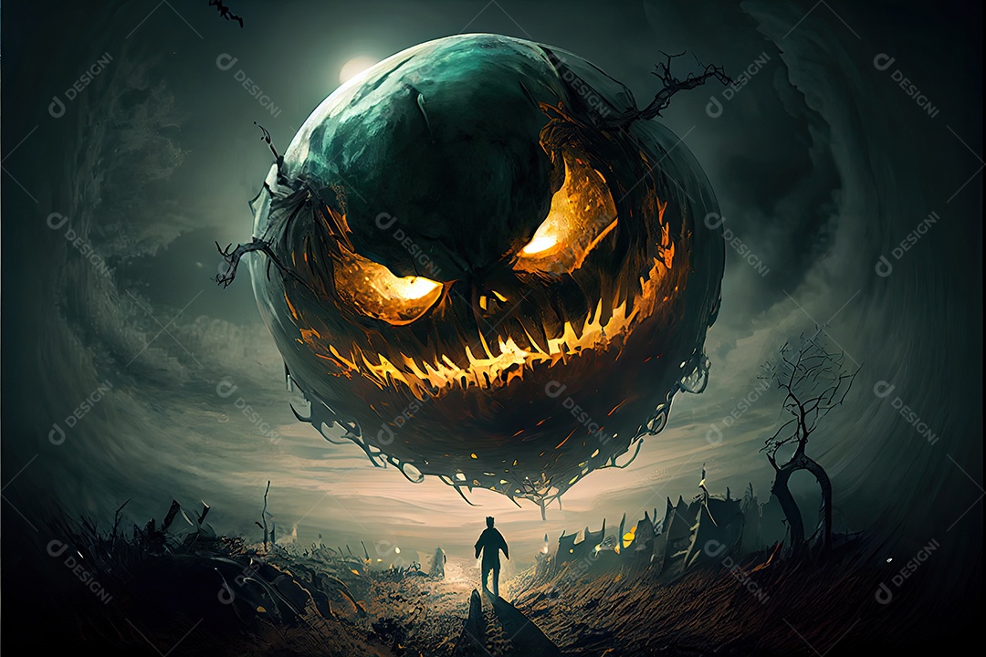 Dia de Halloween olhos de Jack O lanternas doces ou travessuras Samhain Todas as Relíquias véspera de todos os santos assustador Horror Fantasma Demônio background 31 de outubro.