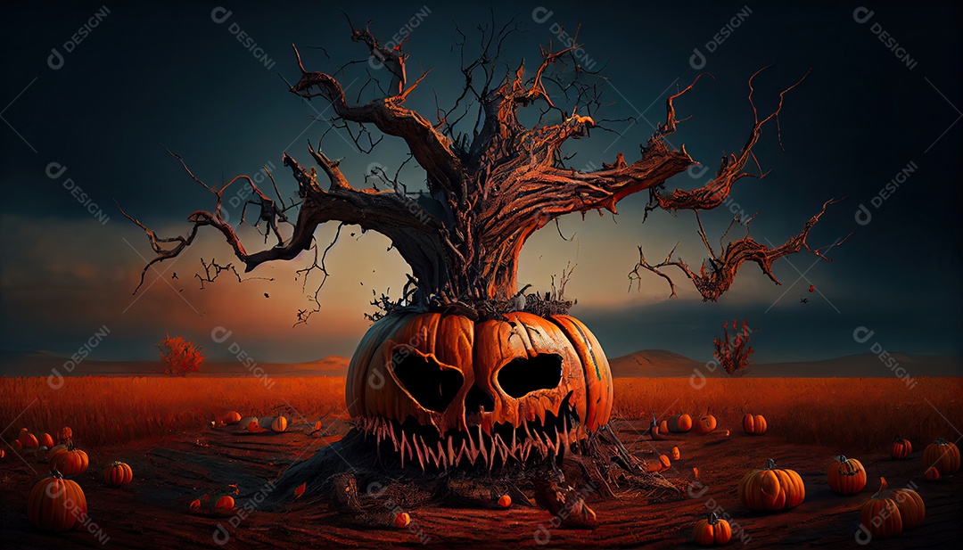 Dia de Halloween olhos de Jack O lanternas doces ou travessuras Samhain Todas as Relíquias véspera de todos os santos Eve All halloween assustador Horror Fantasma Demônio background 31 de outubro.