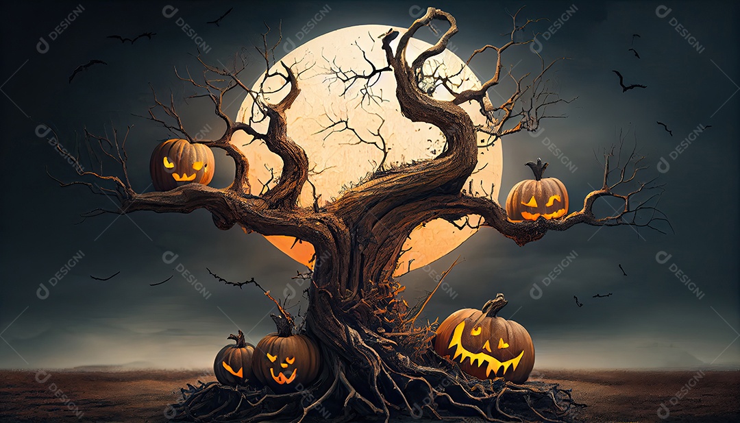 Dia de Halloween olhos de Jack O lanternas doces ou travessuras Samhain Todas as Relíquias véspera de todos os santos Eve All halloween assustador Horror Fantasma Demônio background 31 de outubro.