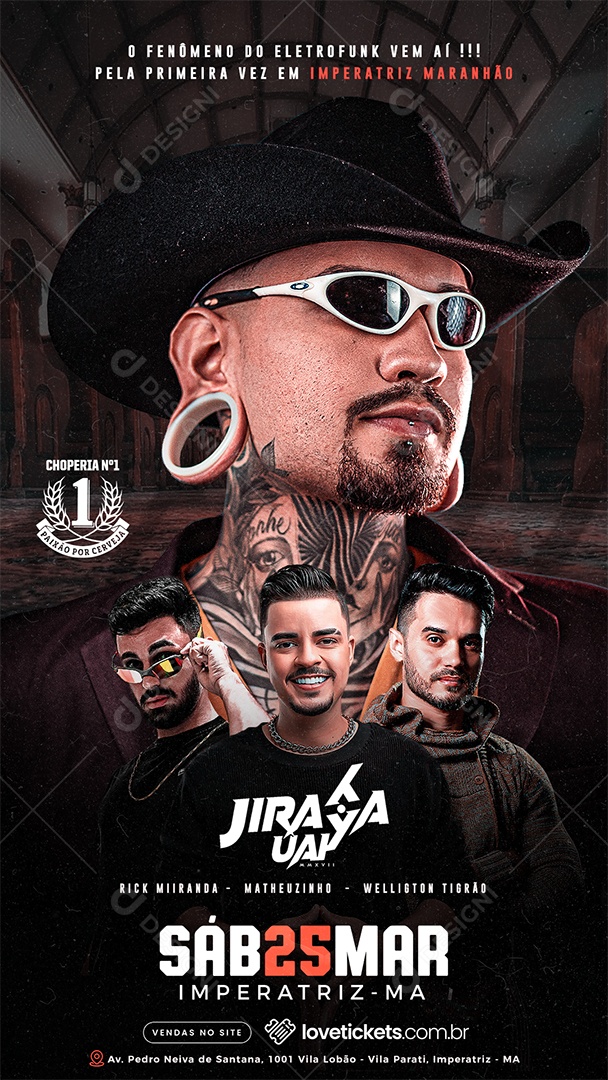 Flyer Evento Jiraya na Choperia Story Social Media PSD Editável