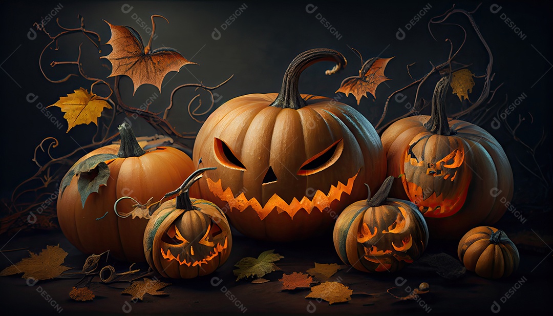 Dia de Halloween olhos de Jack O lanternas doces ou travessuras Samhain Todas as Relíquias véspera de todos os santos Eve All halloween assustador Horror Fantasma Demônio background 31 de outubro.