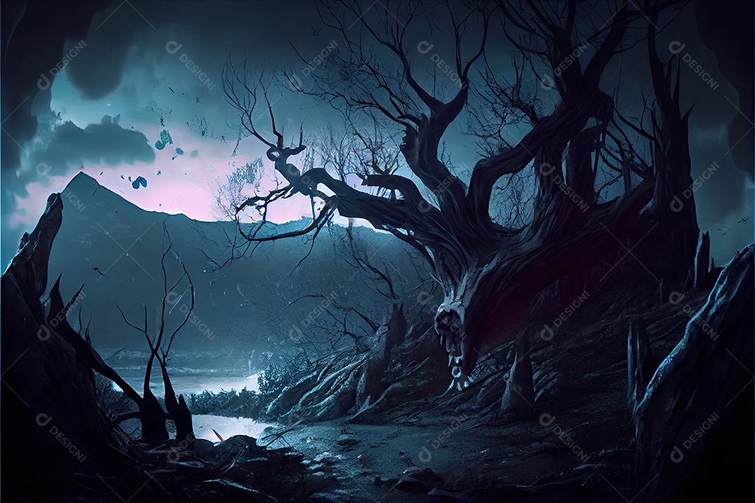 Dia de Halloween olhos de Jack O lanternas doces ou travessuras Samhain Todas as Relíquias véspera de todos os santos Eve All halloween assustador Horror Fantasma Demônio background 31 de outubro.