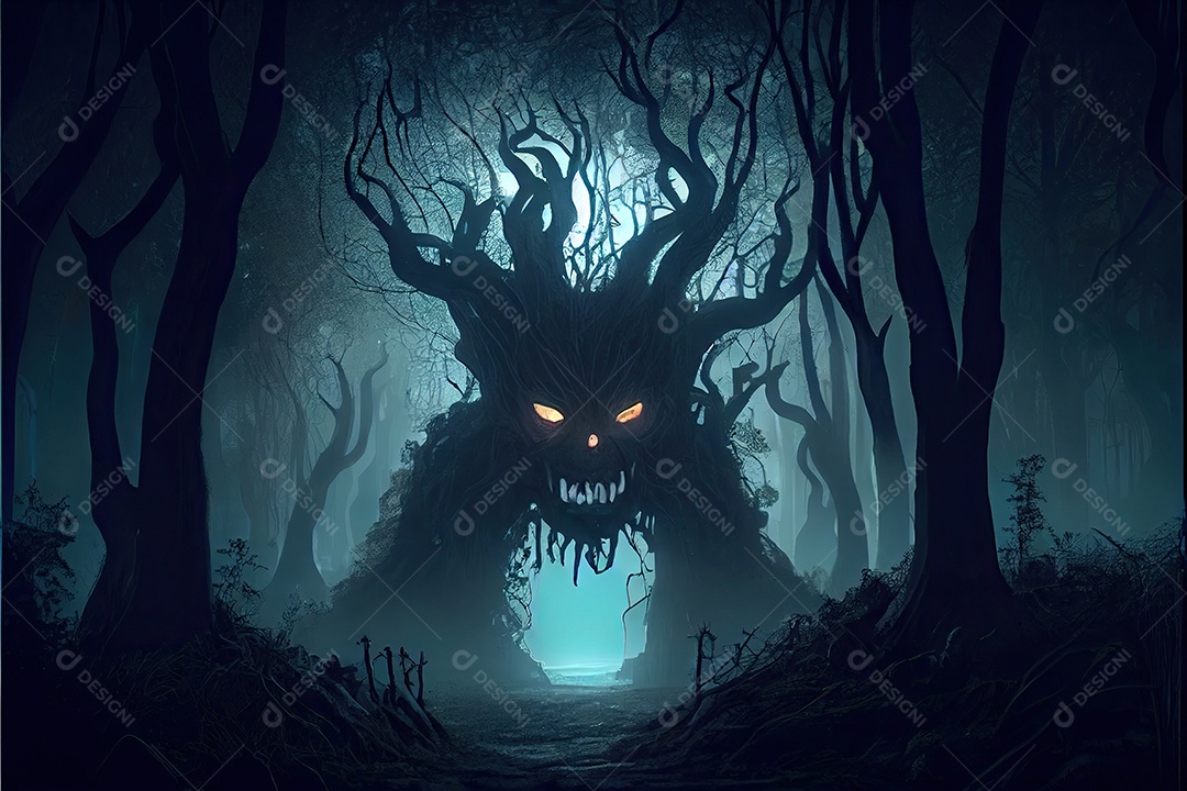 Dia de Halloween olhos de Jack O lanternas doces ou travessuras Samhain Todas as Relíquias véspera de todos os santos Eve All halloween assustador Horror Fantasma Demônio background 31 de outubro.