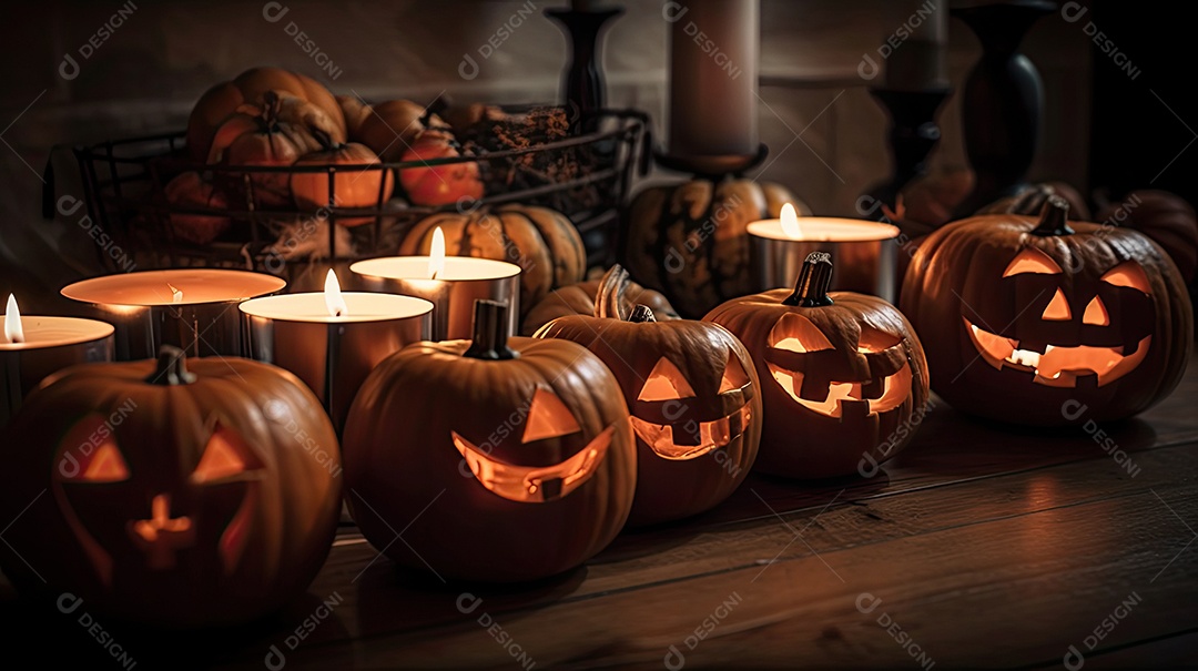 Dia de Halloween olhos de Jack O lanternas doces ou travessuras Samhain Todas as Relíquias véspera de todos os santos Eve All halloween assustador Horror Fantasma Demônio background 31 de outubro.