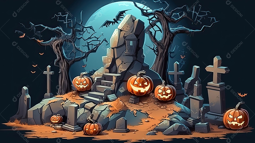 Cenário de Halloween.