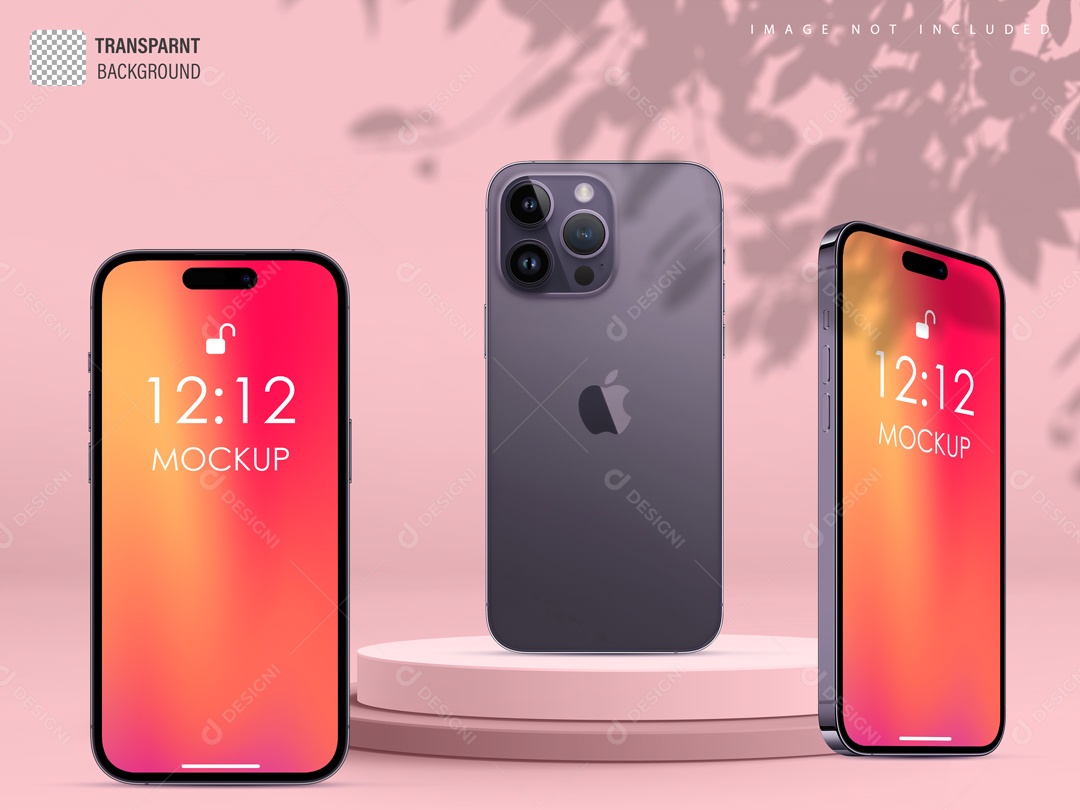 Mockup De 3 Iphone PSD Editável