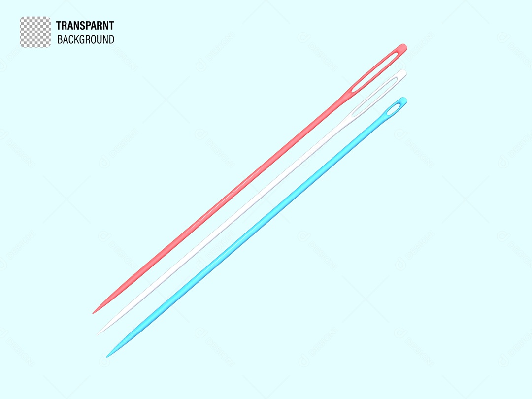 Elemento De 3 Agulhas Vermelho Amarelo Azul Para Composição PSD