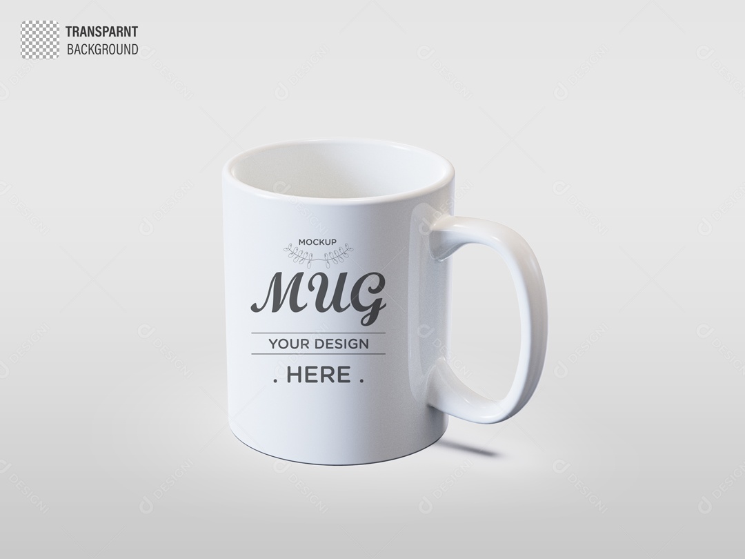 Elemento De Xicara Branca Com Nome Para Composição PSD