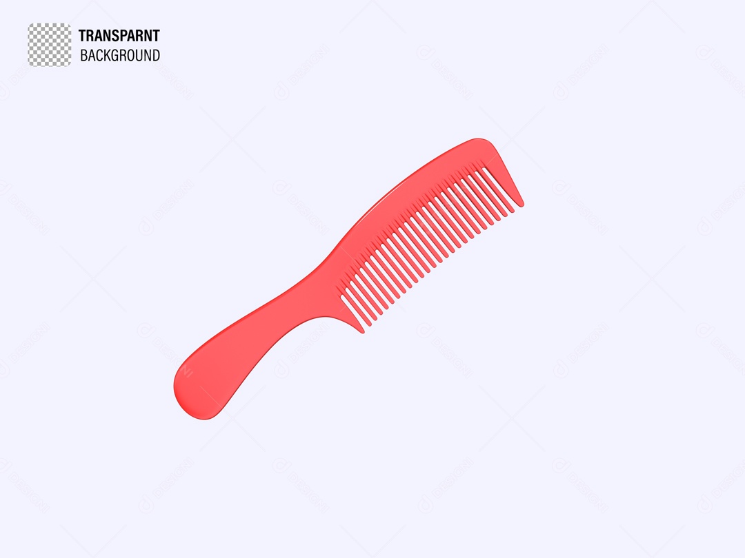 Pente Vermelho Elemento 3D PSD