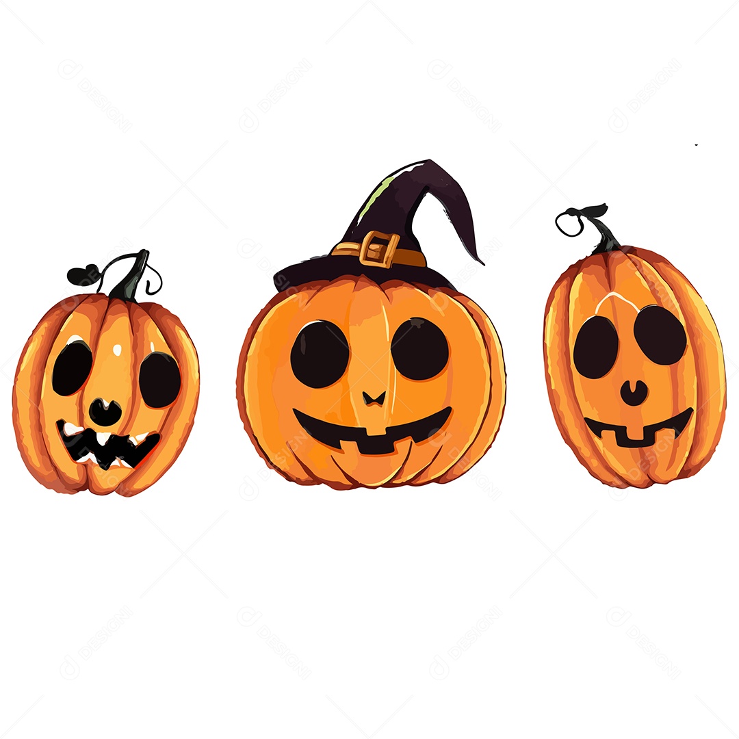 Desenho De Abóbora De Halloween Vetor EPS