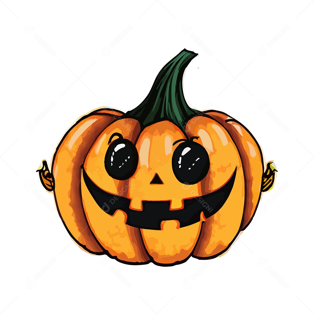 Desenho De Abóbora De Halloween Vetor EPS