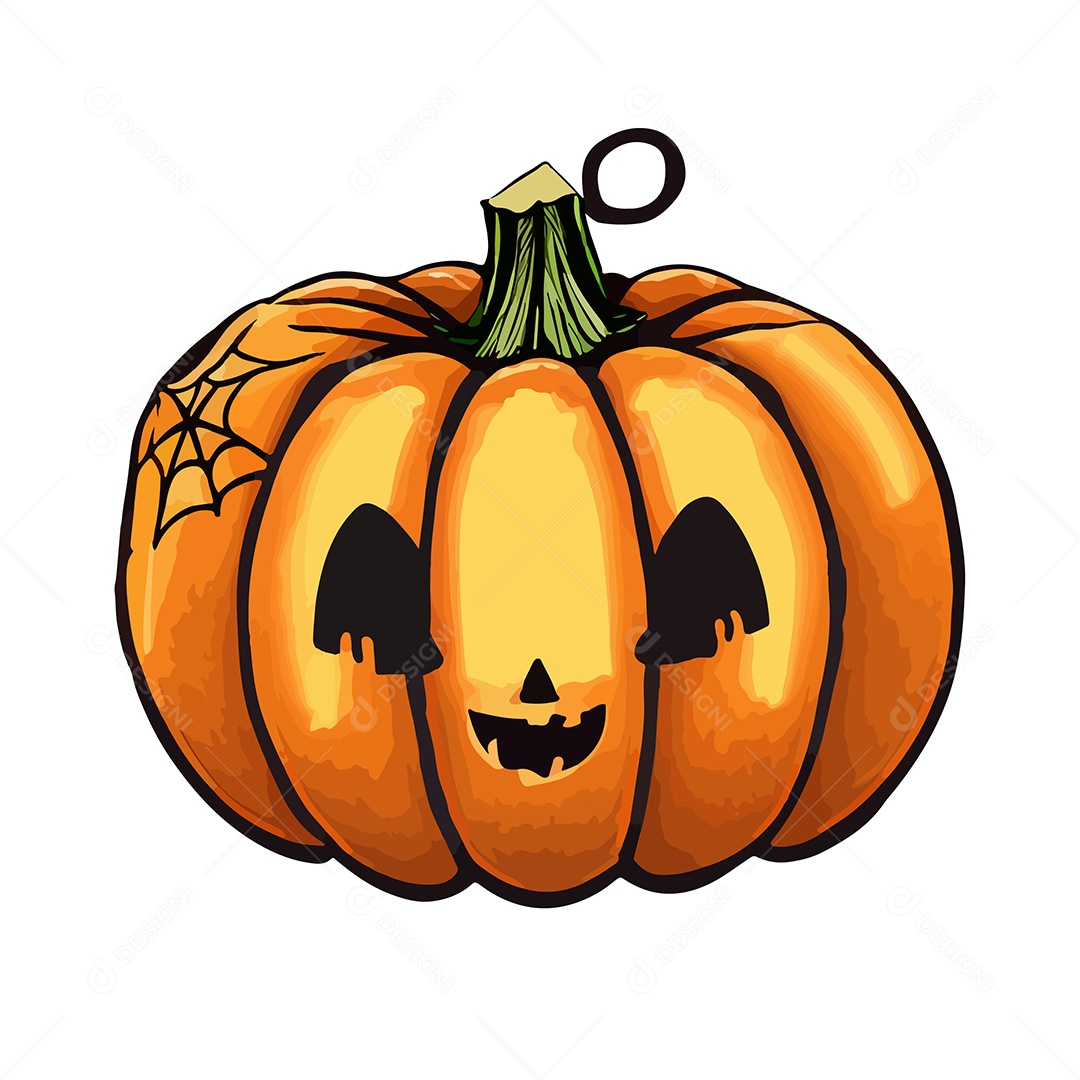 Desenho De Abóbora Monstruosa De Halloween Vetor EPS