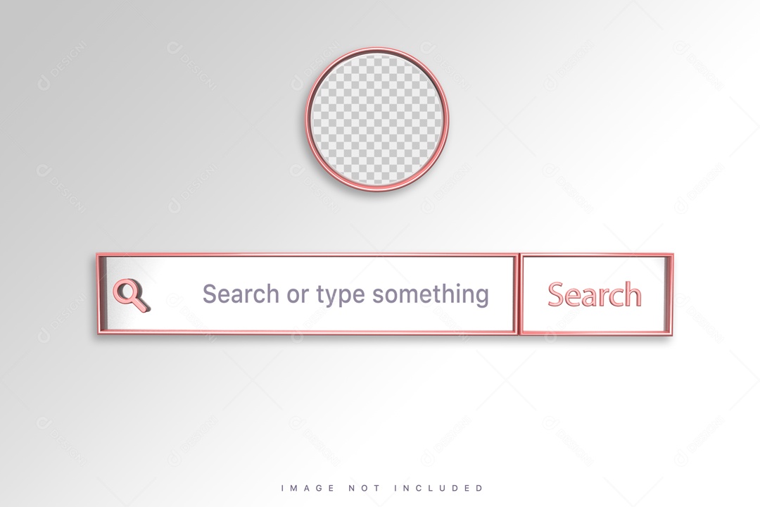 Barra De Pesquisa Elemento 3D PSD