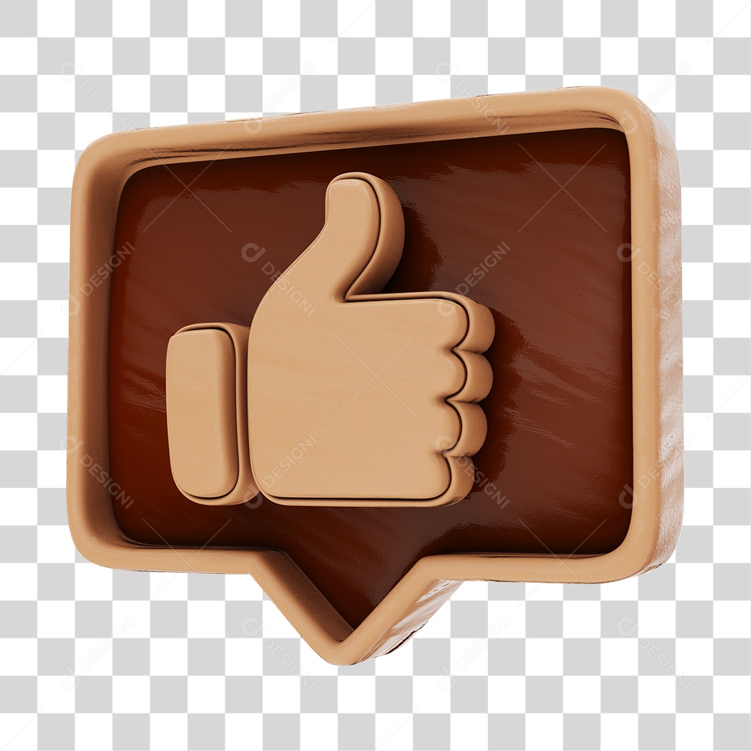 Like De Páscoa Elemento 3D PNG Transparente