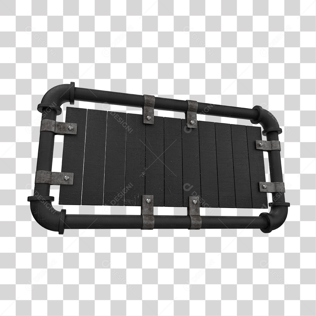 Painel De Metal Elemento 3D PNG Transparente