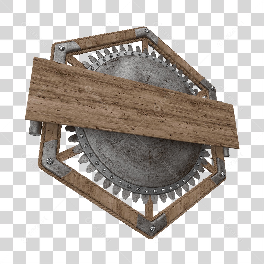 Painel Redondo De Metal Elemento 3D Para Composição PNG Transparente