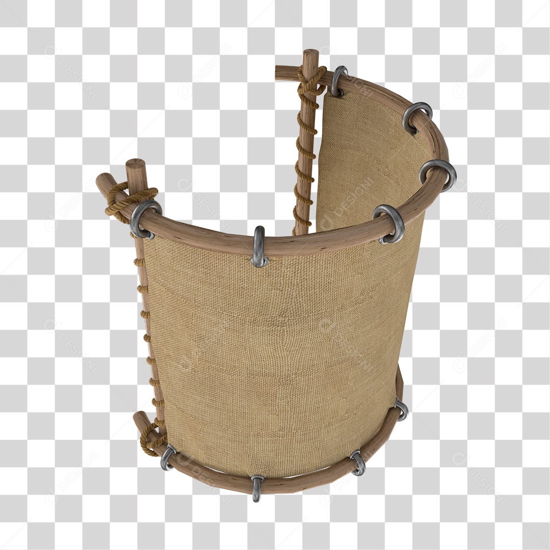 Placa de Madeira e Bamboo Elemento 3D Para Composição PNG Transparente