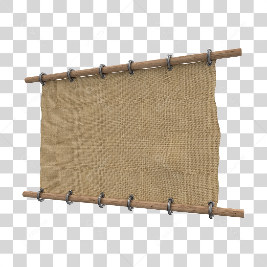 Placa de Madeira e Bamboo Elemento 3D Para Composição PNG Transparente
