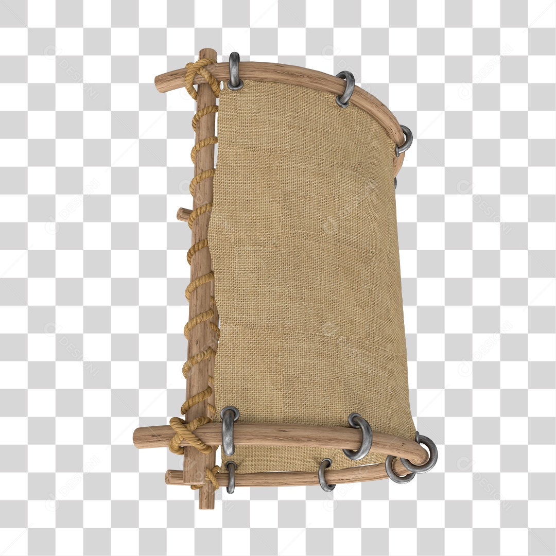 Placa de Madeira e Bamboo Elemento 3D PNG Transparente