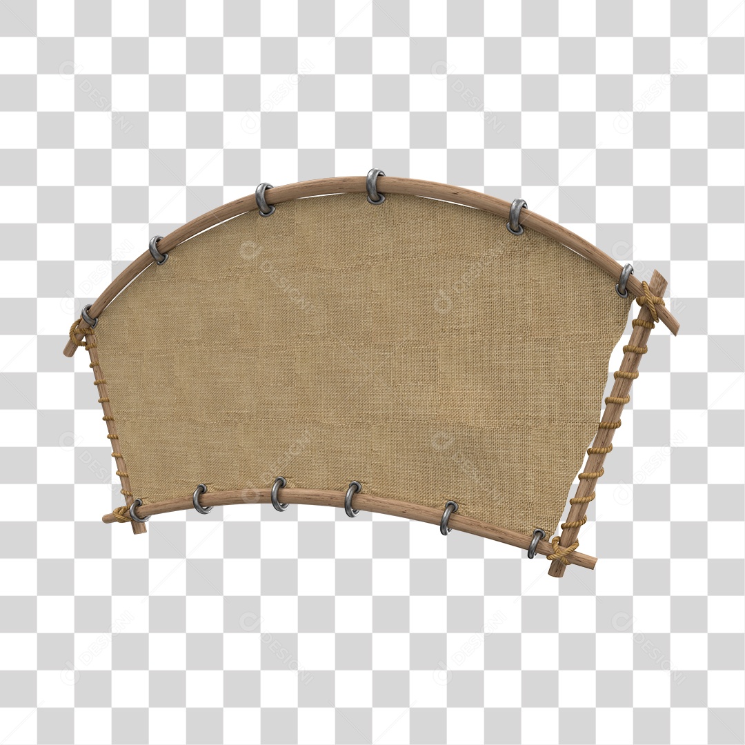 Placa de Madeira e Bamboo Elemento 3D PNG Transparente