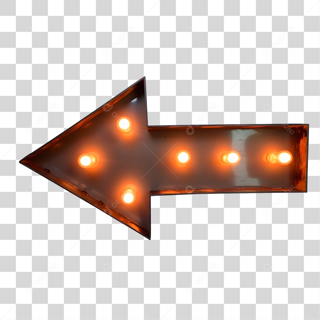 Seta De Led De Metal Elemento 3D Para Composição PNG Transparente