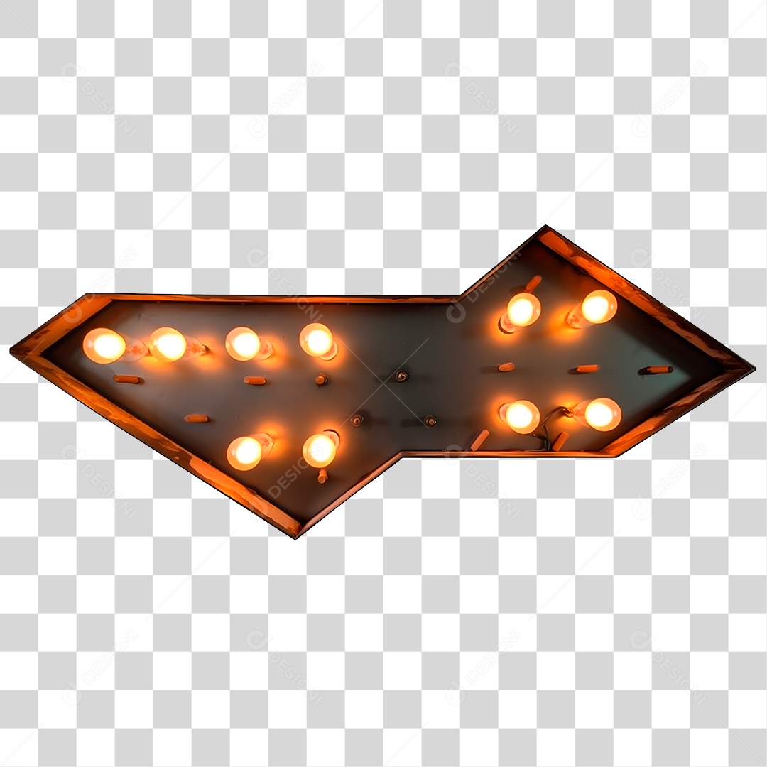 Seta De Led De Metal Elemento 3D Para Composição PNG Transparente