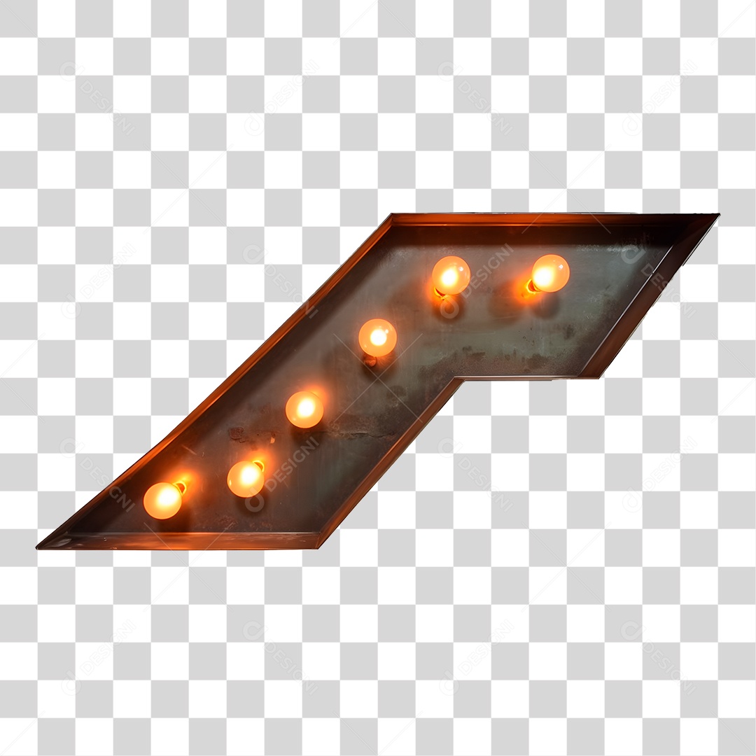 Seta De Led De Metal Elemento 3D Para Composição PNG Transparente