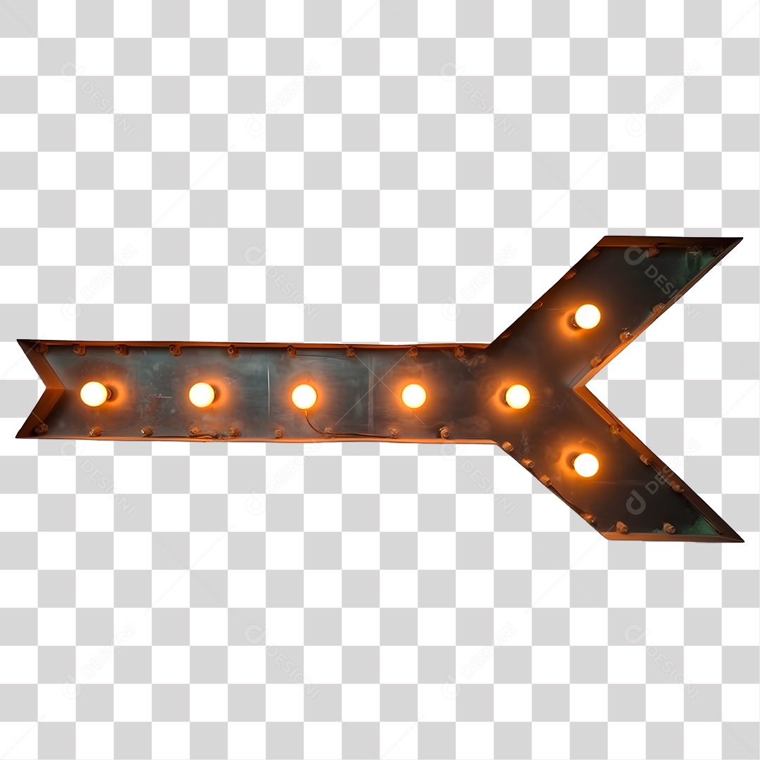 Seta De Led De Metal Elemento 3D Para Composição PNG Transparente