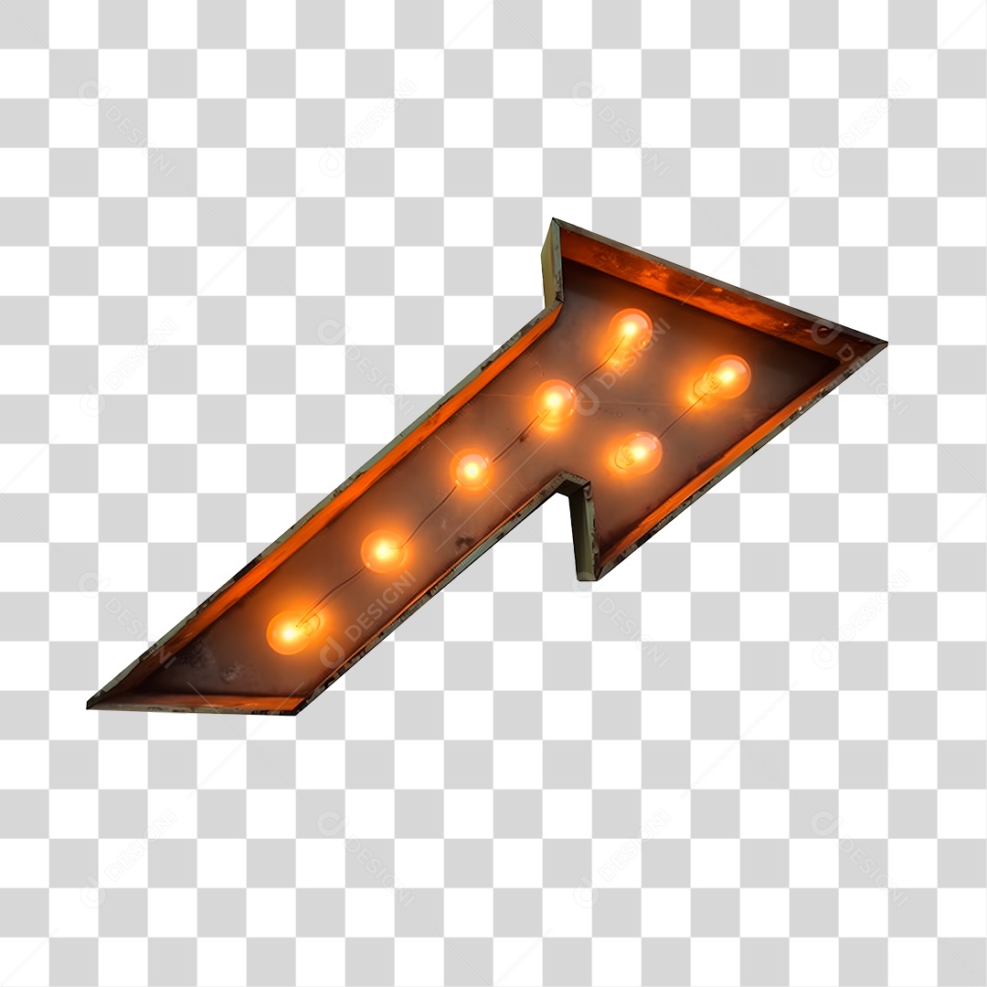 Seta De Led De Metal Elemento 3D Para Composição PNG Transparente