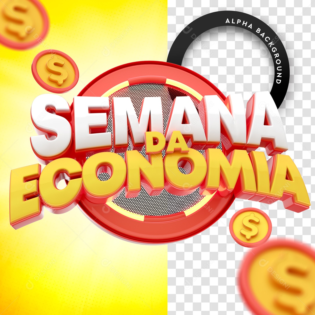 Selo 3D Para Composição Semana da Economia PSD