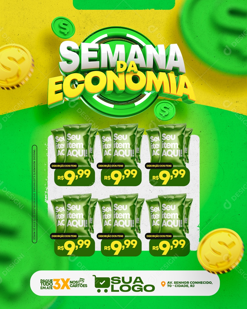 Encarte Semana da Economia Social Media PSD Editável